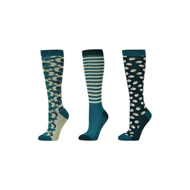 Dublin Adults 3 Pack Socks - Green Autumn