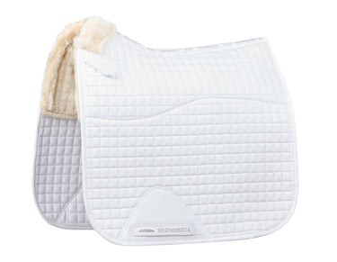 Buy WeatherBeeta White Prime Comfy Fleece Dressage Saddle Pad| Online for Equine