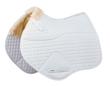 WeatherBeeta White Prime Comfy Fleece Jump Saddle Pad