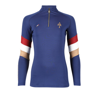 Buy the Shires Aubrion Young Rider Navy Team Long Sleeve Base Layer | Online for Equine