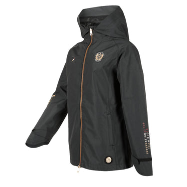 Buy the Shires Aubrion Young Rider Black Team Waterproof Jacket | Online for Equine