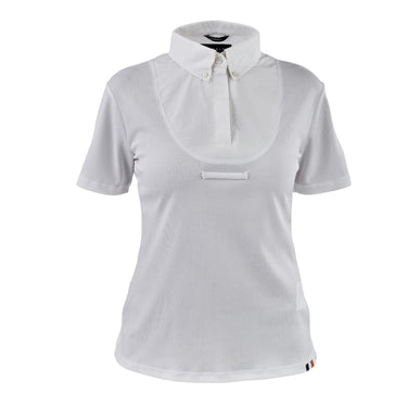 Buy the Shires Aubrion Ladies White Short Sleeve Tie Shirt | Online for Equine