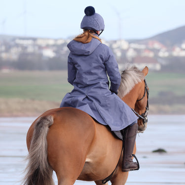 Buy the Shires Aubrion Blue Halcyon Mid Length Waterproof Coat | Online for Equine