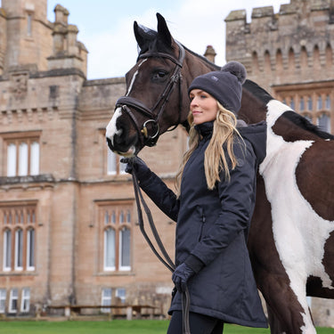 Buy the Shires Aubrion Charcoal Halcyon Mid Length Waterproof Coat | Online for Equine