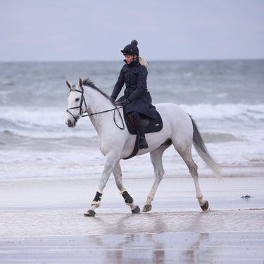 Buy the Shires Aubrion Charcoal Halcyon Waterproof Long Coat | Online for Equine