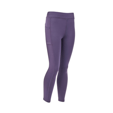 Buy the Shires Aubrion Young Rider Purple Shield Winter Riding Tights | Online for Equine