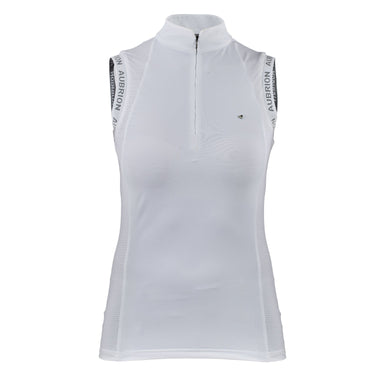 Buy the Shires Aubrion Ladies Newbel Sleeveless White Show Shirt | Online for Equine