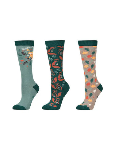 Dublin Childs 3 Pack Socks - Autumnal