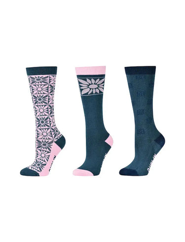 Dublin Childs 3 Pack Socks - Geo Floral