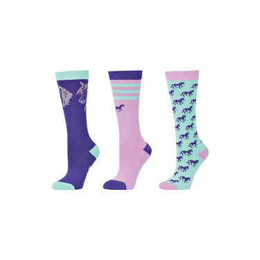 Dublin Childs 3 Pack Socks - Nineties Horses