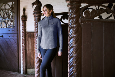 Buy the WeatherBeeta Navy/Iris London Layer Long Sleeve Top | Online for Equine