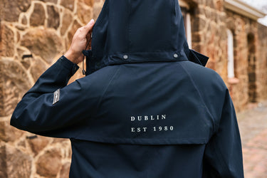 Dublin Navy Rowan Waterproof Riding Coat