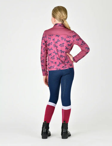 Buy Dublin Girls Autumn Sally Frolicking Horses Long Sleeve Base Layer| Online for Equine