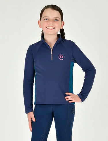 Dublin Girls Long Sleeve Navy Brushed Base Layer Top