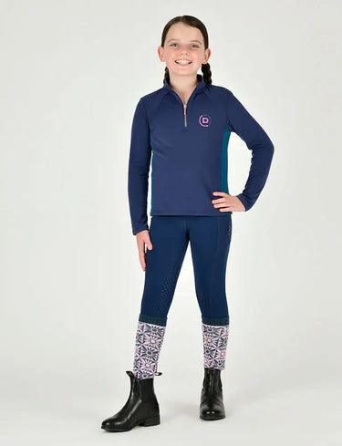 Dublin Girls Long Sleeve Navy Brushed Base Layer Top