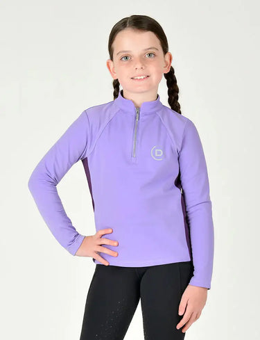 Dublin Girls Long Sleeve Purple Brushed Base Layer Top