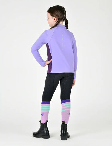 Dublin Girls Long Sleeve Purple Brushed Base Layer Top