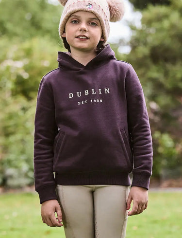 Dublin Plum/Rose Gold Kids Lilah Lurex Logo Hoodie