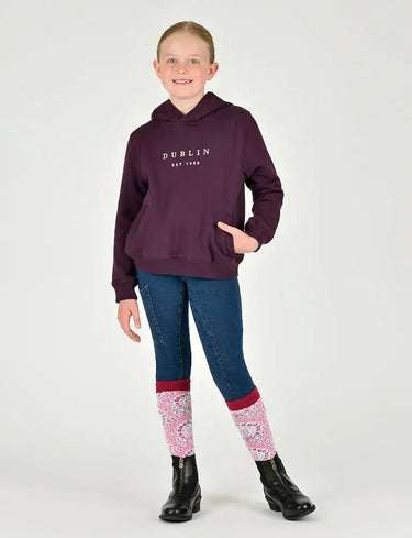 Dublin Plum/Rose Gold Kids Lilah Lurex Logo Hoodie