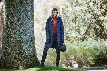 Buy the WeatherBeeta Navy/Iris Helsinki Heat Seal Quilted Jacket | Online for Equine