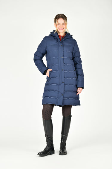 Buy the WeatherBeeta Navy/Iris Helsinki Heat Seal Quilted Jacket | Online for Equine