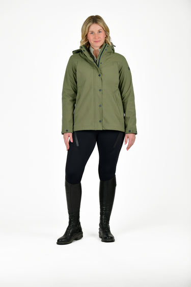 Buy the WeatherBeeta Olive Night/Black Florence Fleece Two-For Jacket | Online for Equine