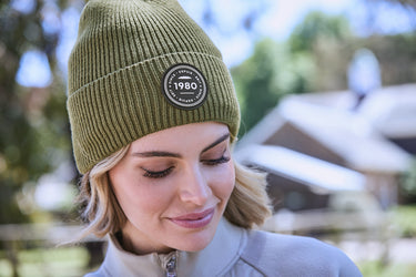 Buy the WeatherBeeta Olive Night Fleece Lined Beanie | Online for Equine