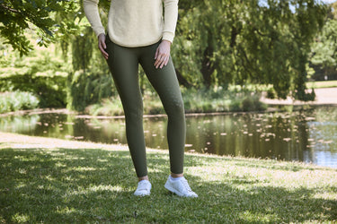 Buy the WeatherBeeta Olive Night Thermal Riding Tights | Online for Equine