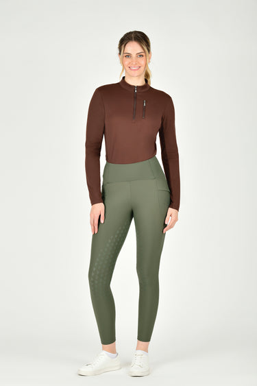 Buy the WeatherBeeta Olive Night Thermal Riding Tights | Online for Equine