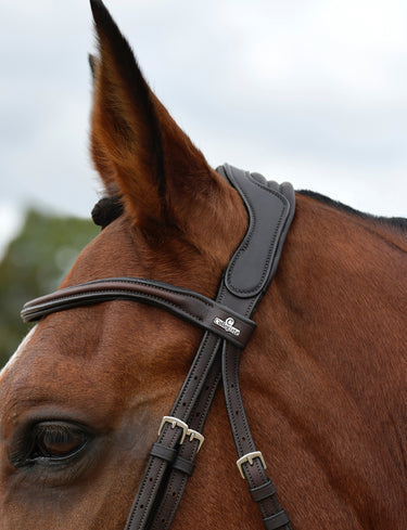 Buy Collegiate ComFiTec Opulux Plain Padded Grackle Bridle | Online for Equine