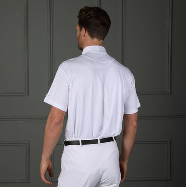 Buy the Shires Aubrion Mens White Short Sleeve Tie Shirt | Online for Equine