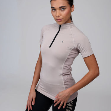 Shires Sand Aubrion React Ladies Short Sleeve Base Layer