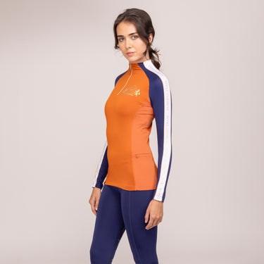 Shires Rust Aubrion Team Long Sleeve Base Layer