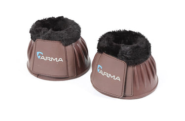 Buy the Shires ARMA Brown Fleece Topped Over Reach Boots | Online for Equine