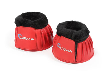 Buy the Shires ARMA Red Fleece Topped Over Reach Boots | Online for Equine