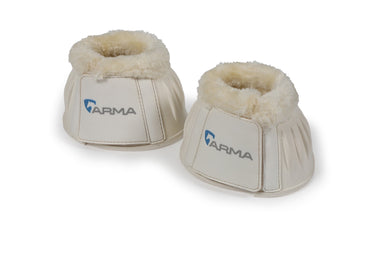 Buy the Shires ARMA White Fleece Topped Over Reach Boots | Online for Equine