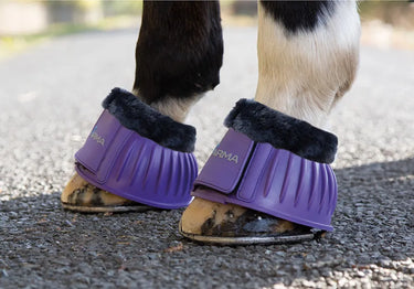 Buy the Shires ARMA Purple Fleece Topped Over Reach Boots | Online for Equine