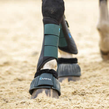 Buy the Shires ARMA Air Motion Green Brushing Boots | Online for Equine