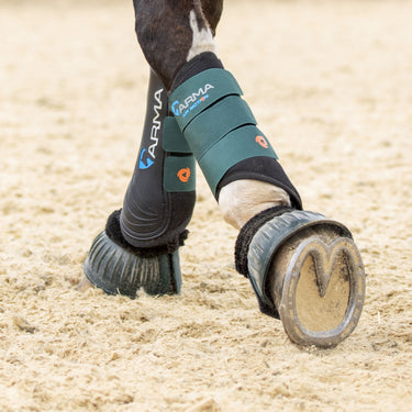 Buy the Shires ARMA Air Motion Green Brushing Boots | Online for Equine