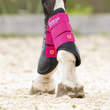 Buy the Shires ARMA Air Motion Raspberry Brushing Boots | Online for Equine