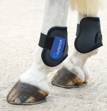 Buy the Shires ARMA Black/Royal Blue Fetlock Boots | Online for Equine