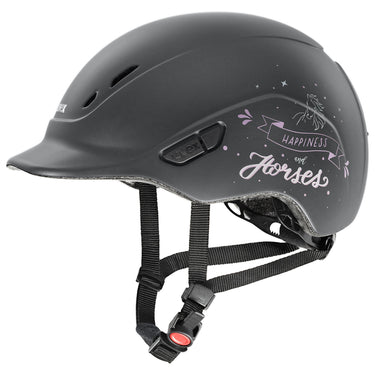 Uvex Kidoxx Dekor Anthracite Matt - Happiness & Horses Junior Riding Hat