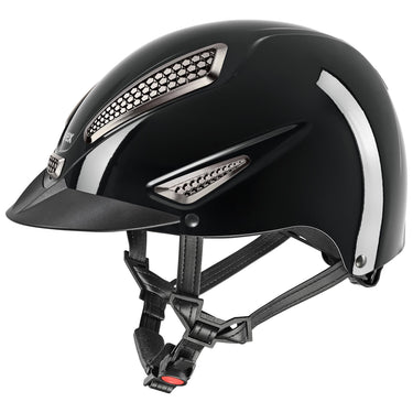 Uvex Shiny Perfexxion III Black Adjustable Riding Hat