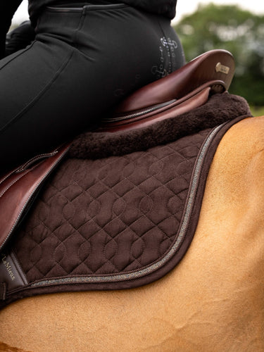 Buy Le Mieux Crystal Suede Close Contact Square Brown | Online for Equine