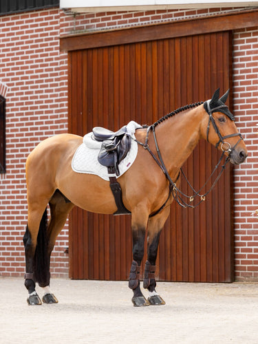 Buy Le Mieux Crystal Suede Close Contact Square White | Online for Equine