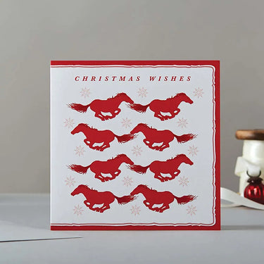 Deckled Edge "Rosa Christmas Wishes" Horse Christmas Card