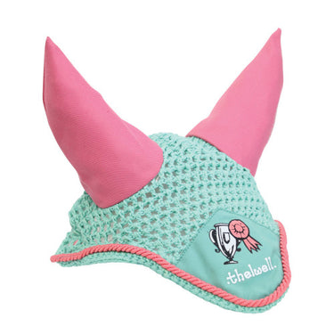 Buy Hy Equestrian Thelwell Collection Trophy Fly Veil-Shetland-Mint/Pink| Online for Equine