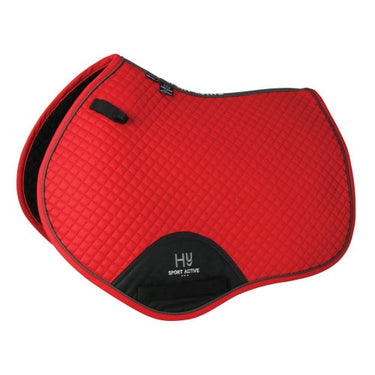 HY Sport Active Close Contact Saddle Pad Rosette Red