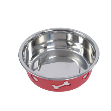 Buy Weatherbeeta Non-Slip Stainless Steel Silicone Bone Blue Dog Bowl | Online for Equine