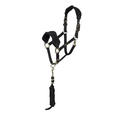 Shires ARMA Black Fleece Headcollar & Lead Rope